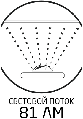 Световой поток 81 Лм