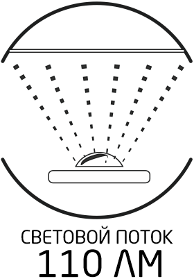 Световой поток 110 ЛМ