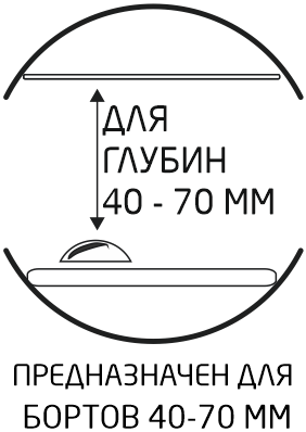 Предназначен для бортов 40-70 мм