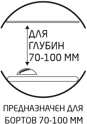 Предназанчено для бортов 70-100 мм